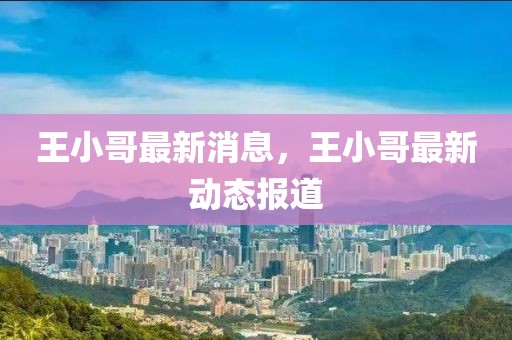 王小哥最新消息，王小哥最新動態報道