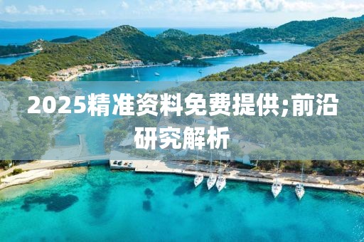 2025精準資料免費提供;前沿研究解析