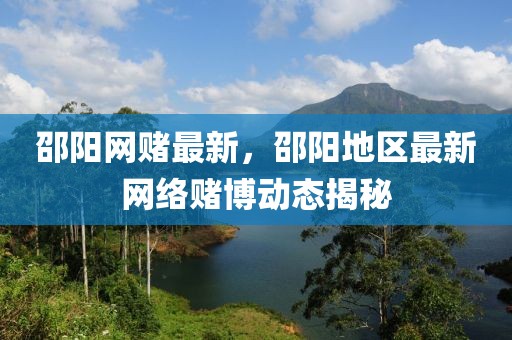 邵陽網(wǎng)賭最新，邵陽地區(qū)最新網(wǎng)絡賭博動態(tài)揭秘