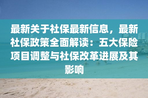 最新關于社保最新信息，最新社保政策全面解讀：五大保險項目調整與社保改革進展及其影響