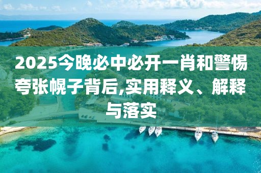 2025今晚必中必開一肖和警惕夸張幌子背后,實用釋義、解釋與落實