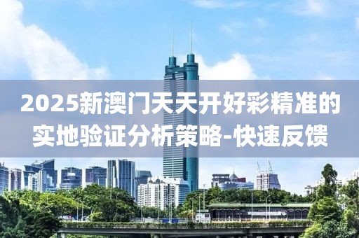2025新澳門天天開好彩精準的實地驗證分析策略-快速反饋