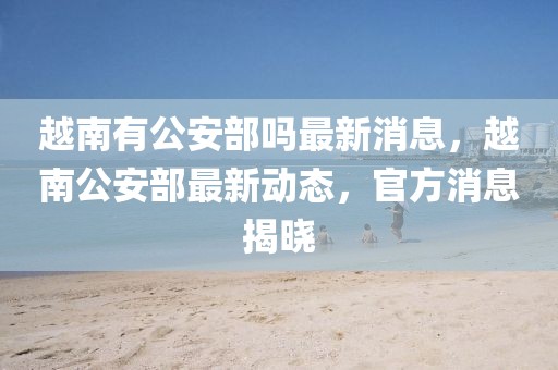 越南有公安部嗎最新消息，越南公安部最新動態，官方消息揭曉