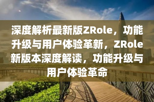深度解析最新版ZRole，功能升級與用戶體驗革新，ZRole新版本深度解讀，功能升級與用戶體驗革命