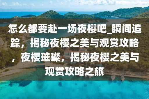 怎么都要赴一場夜櫻吧_瞬間追蹤，揭秘夜櫻之美與觀賞攻略，夜櫻璀璨，揭秘夜櫻之美與觀賞攻略之旅
