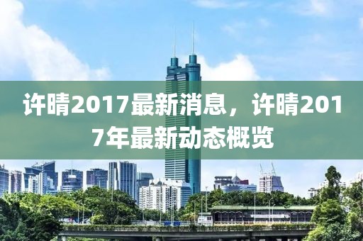 許晴2017最新消息，許晴2017年最新動態概覽