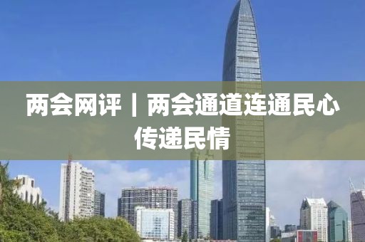 兩會網評｜兩會通道連通民心傳遞民情