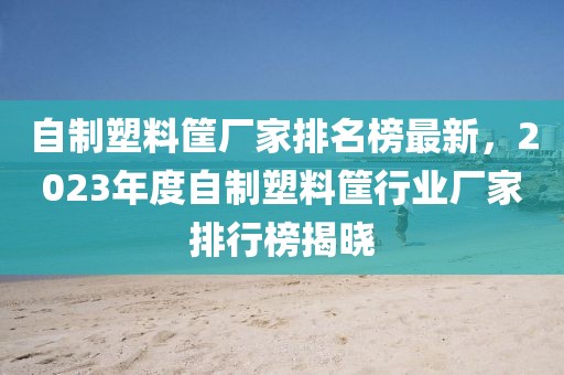 自制塑料筐廠家排名榜最新，2023年度自制塑料筐行業(yè)廠家排行榜揭曉