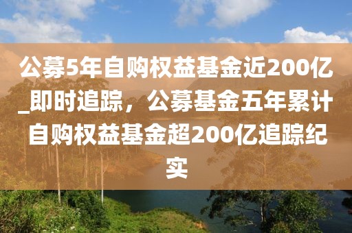 公募5年自購權益基金近200億_即時追蹤，公募基金五年累計自購權益基金超200億追蹤紀實