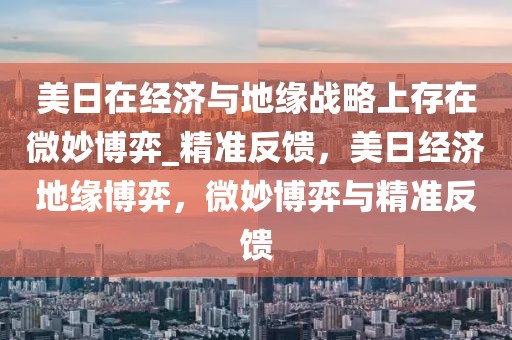 美日在經(jīng)濟與地緣戰(zhàn)略上存在微妙博弈_精準(zhǔn)反饋，美日經(jīng)濟地緣博弈，微妙博弈與精準(zhǔn)反饋