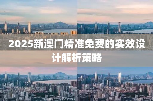 2025新澳門精準免費的實效設計解析策略