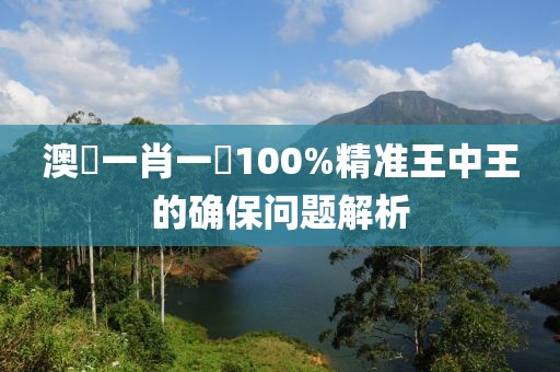 澳門一肖一碼100%精準王中王的確保問題解析