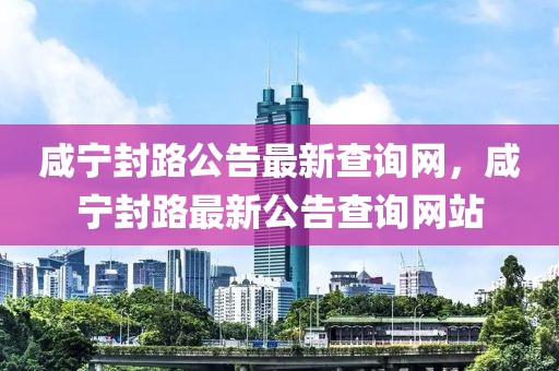 咸寧封路公告最新查詢網，咸寧封路最新公告查詢網站
