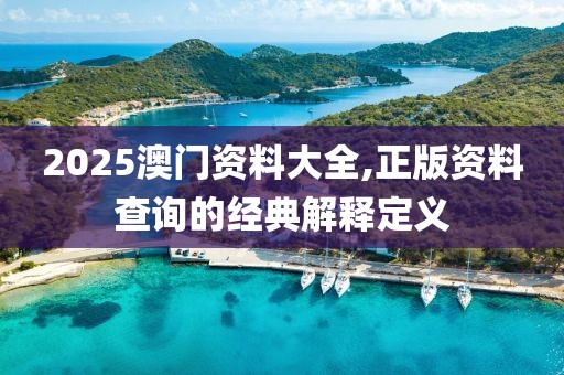2025澳門資料大全,正版資料查詢的經典解釋定義