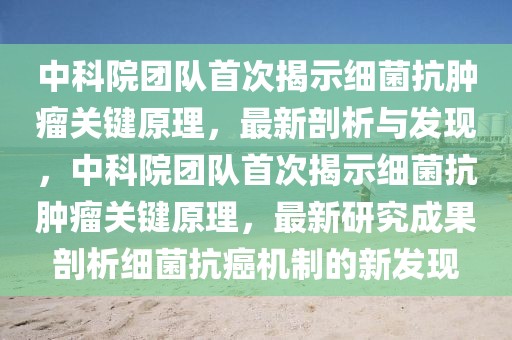 中科院團隊首次揭示細菌抗腫瘤關鍵原理，最新剖析與發現，中科院團隊首次揭示細菌抗腫瘤關鍵原理，最新研究成果剖析細菌抗癌機制的新發現
