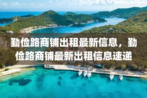 勤儉路商鋪出租最新信息，勤儉路商鋪最新出租信息速遞