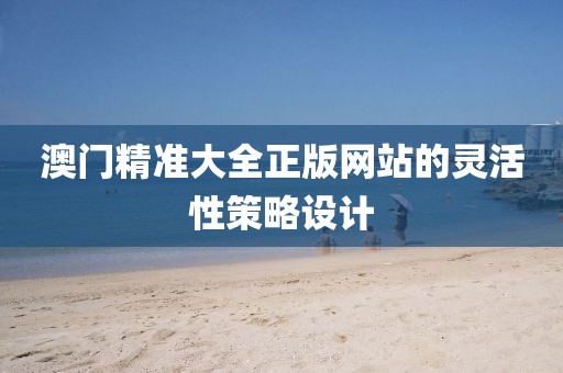 澳門精準大全正版網(wǎng)站的靈活性策略設(shè)計