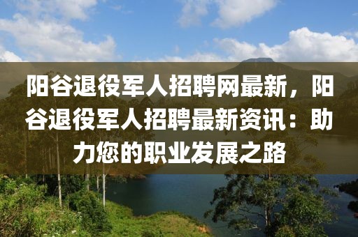 陽谷退役軍人招聘網最新，陽谷退役軍人招聘最新資訊：助力您的職業發展之路