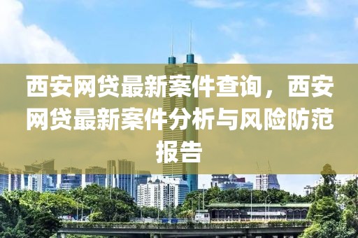 西安網(wǎng)貸最新案件查詢，西安網(wǎng)貸最新案件分析與風(fēng)險防范報告