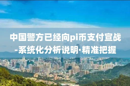中國警方已經向pi幣支付宣戰-系統化分析說明·精準把握
