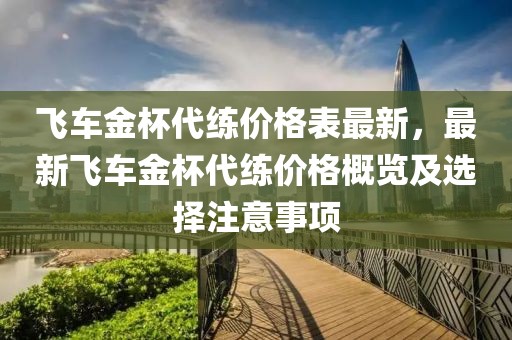 飛車金杯代練價格表最新，最新飛車金杯代練價格概覽及選擇注意事項