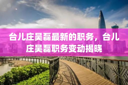臺兒莊吳磊最新的職務，臺兒莊吳磊職務變動揭曉
