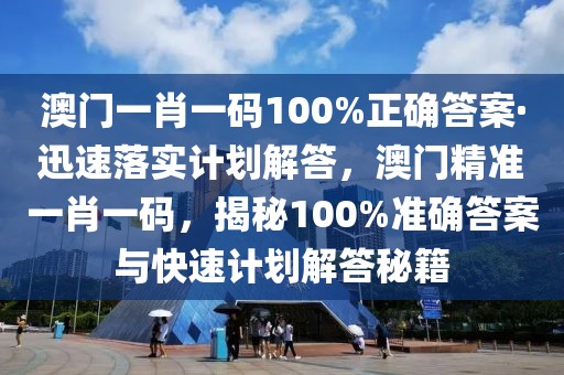 澳門一肖一碼100%正確答案·迅速落實計劃解答，澳門精準一肖一碼，揭秘100%準確答案與快速計劃解答秘籍