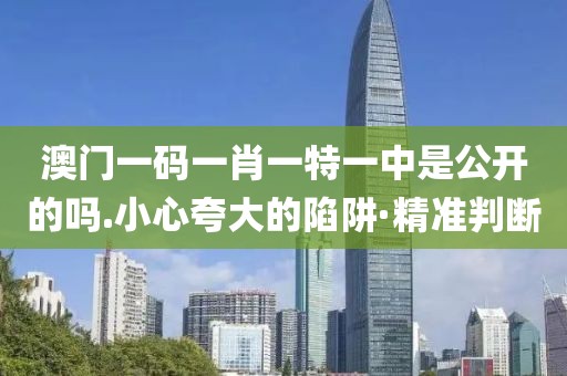 澳門一碼一肖一特一中是公開的嗎.小心夸大的陷阱·精準判斷