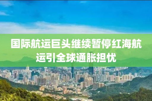 國際航運巨頭繼續暫停紅海航運引全球通脹擔憂