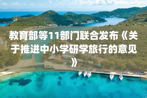教育部等11部門聯合發布《關于推進中小學研學旅行的意見》