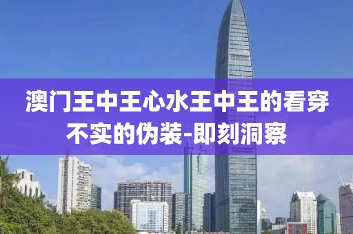 澳門王中王心水王中王的看穿不實的偽裝-即刻洞察