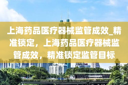 上海藥品醫療器械監管成效_精準鎖定，上海藥品醫療器械監管成效，精準鎖定監管目標