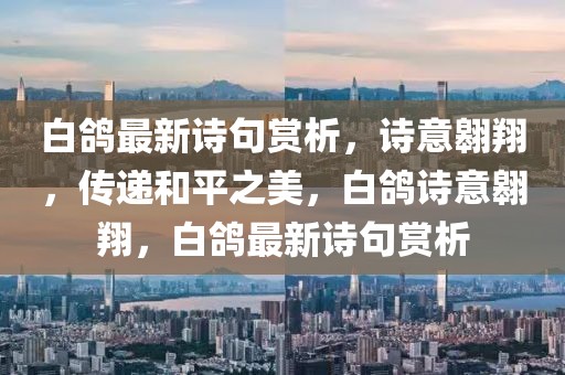 白鴿最新詩句賞析，詩意翱翔，傳遞和平之美，白鴿詩意翱翔，白鴿最新詩句賞析