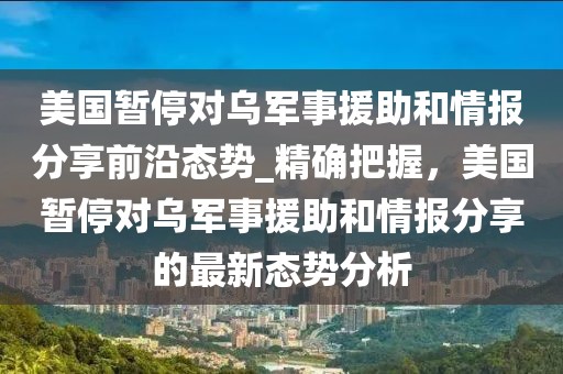 美國暫停對烏軍事援助和情報分享前沿態勢_精確把握，美國暫停對烏軍事援助和情報分享的最新態勢分析