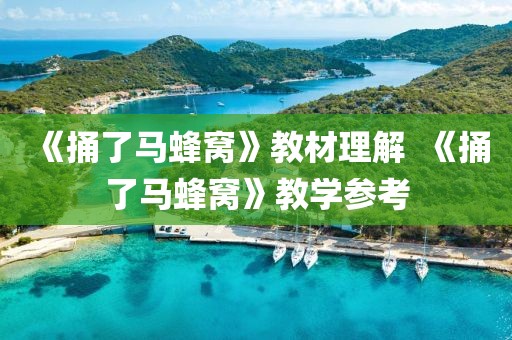 《捅了馬蜂窩》教材理解  《捅了馬蜂窩》教學(xué)參考