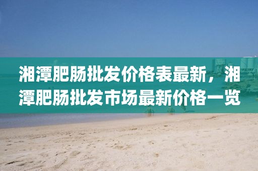 湘潭肥腸批發價格表最新，湘潭肥腸批發市場最新價格一覽