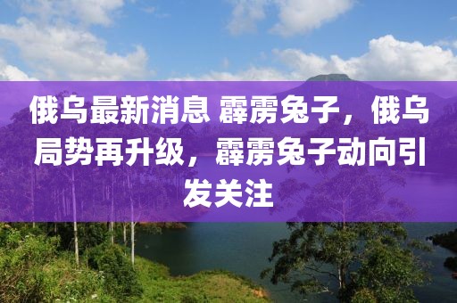 俄烏最新消息 霹靂兔子，俄烏局勢再升級，霹靂兔子動向引發關注