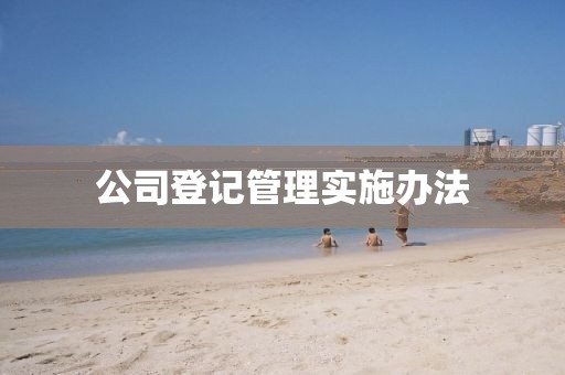 公司登記管理實施辦法