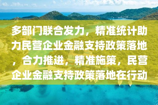 多部門聯合發力，精準統計助力民營企業金融支持政策落地，合力推進，精準施策，民營企業金融支持政策落地在行動