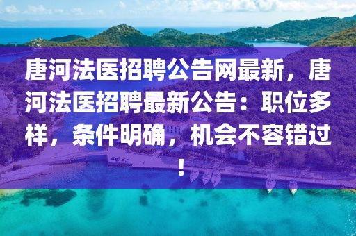 唐河法醫招聘公告網最新，唐河法醫招聘最新公告：職位多樣，條件明確，機會不容錯過！