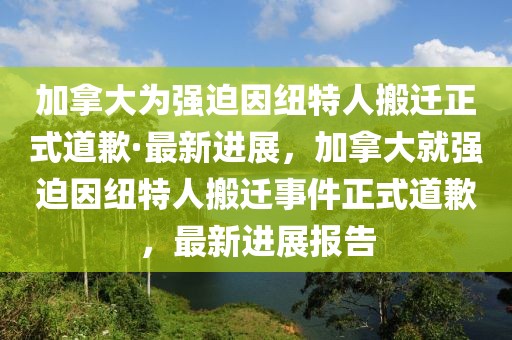 加拿大為強迫因紐特人搬遷正式道歉·最新進展，加拿大就強迫因紐特人搬遷事件正式道歉，最新進展報告
