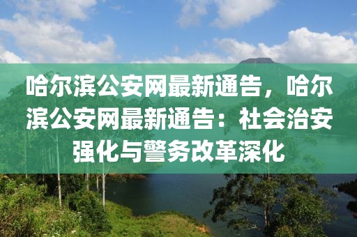 哈爾濱公安網最新通告，哈爾濱公安網最新通告：社會治安強化與警務改革深化