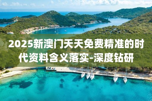 2025新澳門天天免費(fèi)精準(zhǔn)的時代資料含義落實(shí)-深度鉆研