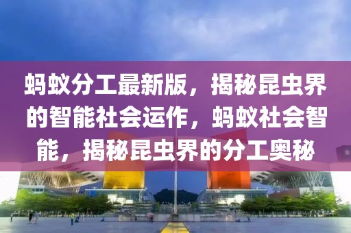 螞蟻分工最新版，揭秘昆蟲界的智能社會運作，螞蟻社會智能，揭秘昆蟲界的分工奧秘