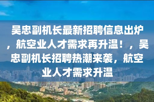 吳忠副機長最新招聘信息出爐，航空業人才需求再升溫！，吳忠副機長招聘熱潮來襲，航空業人才需求升溫