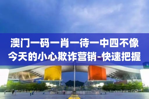 澳門一碼一肖一待一中四不像今天的小心欺詐營銷-快速把握