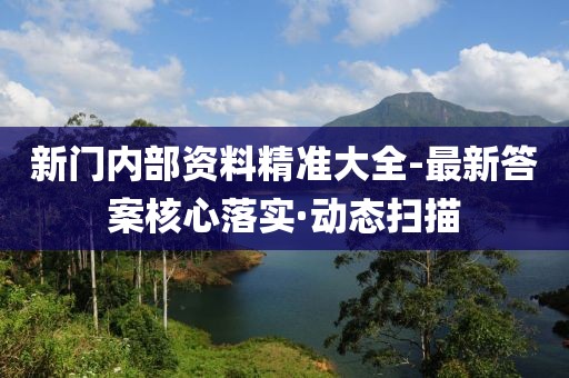 新門內部資料精準大全-最新答案核心落實·動態掃描