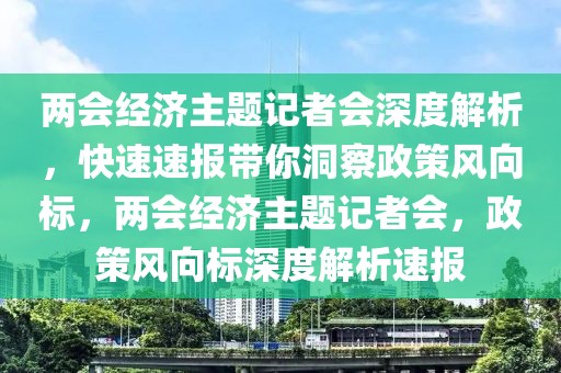 兩會(huì)經(jīng)濟(jì)主題記者會(huì)深度解析，快速速報(bào)帶你洞察政策風(fēng)向標(biāo)，兩會(huì)經(jīng)濟(jì)主題記者會(huì)，政策風(fēng)向標(biāo)深度解析速報(bào)