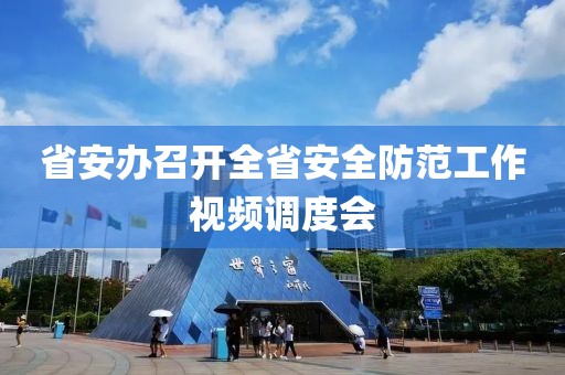省安辦召開全省安全防范工作視頻調度會