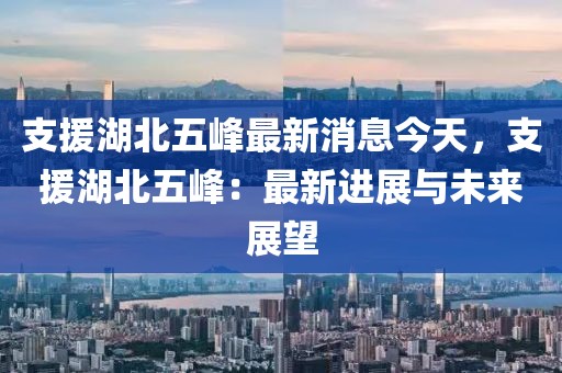 支援湖北五峰最新消息今天，支援湖北五峰：最新進展與未來展望